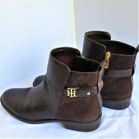Tommy Hilfiger Short Boots Dk. Brown  SZ 8.5  NWOT - Picture 6 of 11